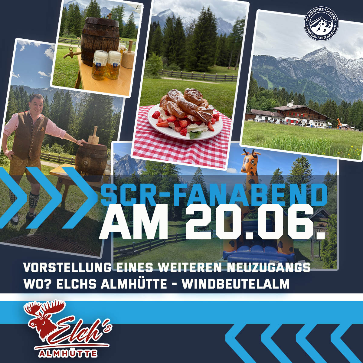 Einladung zum SCR-Fanabend in der „Elchs Almhütte“